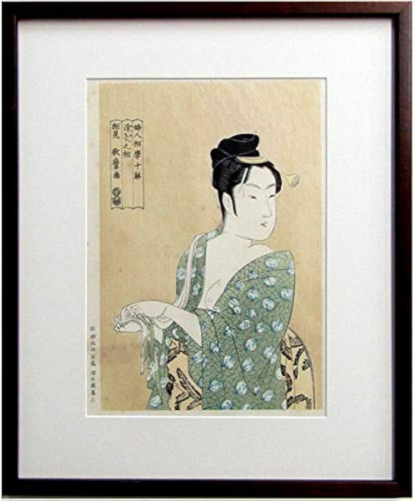 Amazon.co.jp: 喜多川歌麿『婦人相学十躰浮気の相 小』木版画 浮世絵