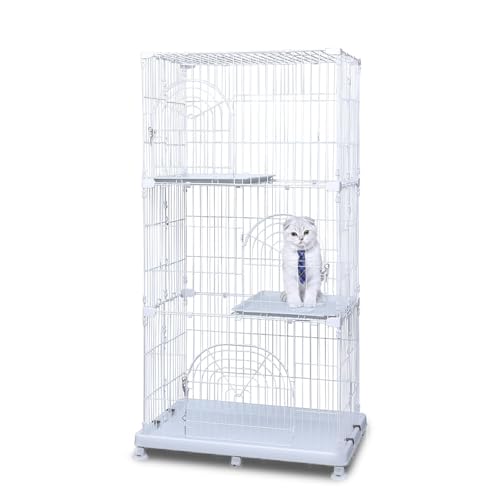 キャットケージ ホワイト 3段 【公式通販】
