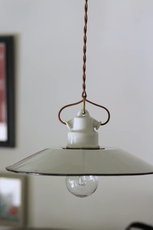 c-5. フランスアンティーク 3個セット 吊り下げ ソケット ランプ 陶器