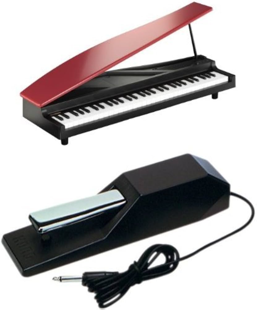 Amazon | KORG MICROPIANO マイクロピアノ ミニ鍵盤61鍵 レッド ペダル