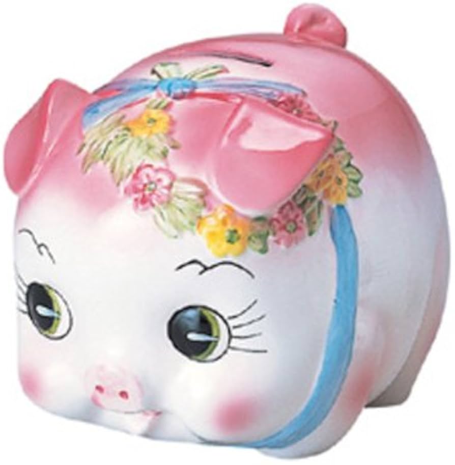 Amazon.co.jp: ピギーバンク 豚 貯金箱 大 ピンク S-60A : おもちゃ