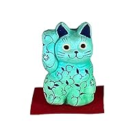 Amazon | 玩古庵 春日部張子 芸術品 開運 縁起 置物 8号招き猫 高さ9cm