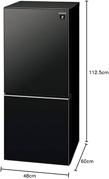 Amazon.co.jp: シャープ SHARP ガラスドア 冷蔵庫 (幅48.0cm) 137L