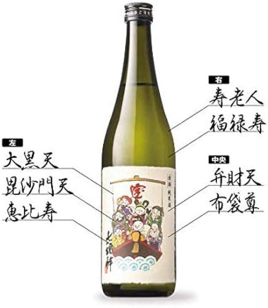 Amazon.co.jp: 宝船 七福神 純米酒 15度 720ml : 食品・飲料・お酒
