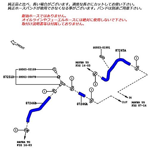 Amazon | シリコン ホースキット ダイハツ用 L880K コペン レッド 17本