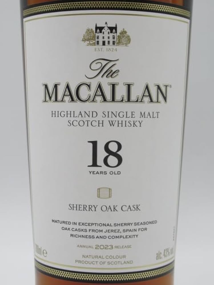 Amazon.co.jp: ザ マッカラン 18年 シェリーオーク (2023) リリース