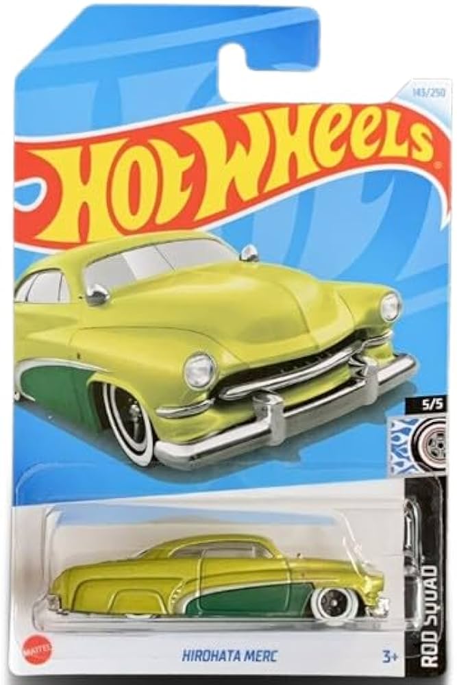 Amazon.com: Hot Wheels Green Hirohata Merc Rod Squad 5/5 Die-cast