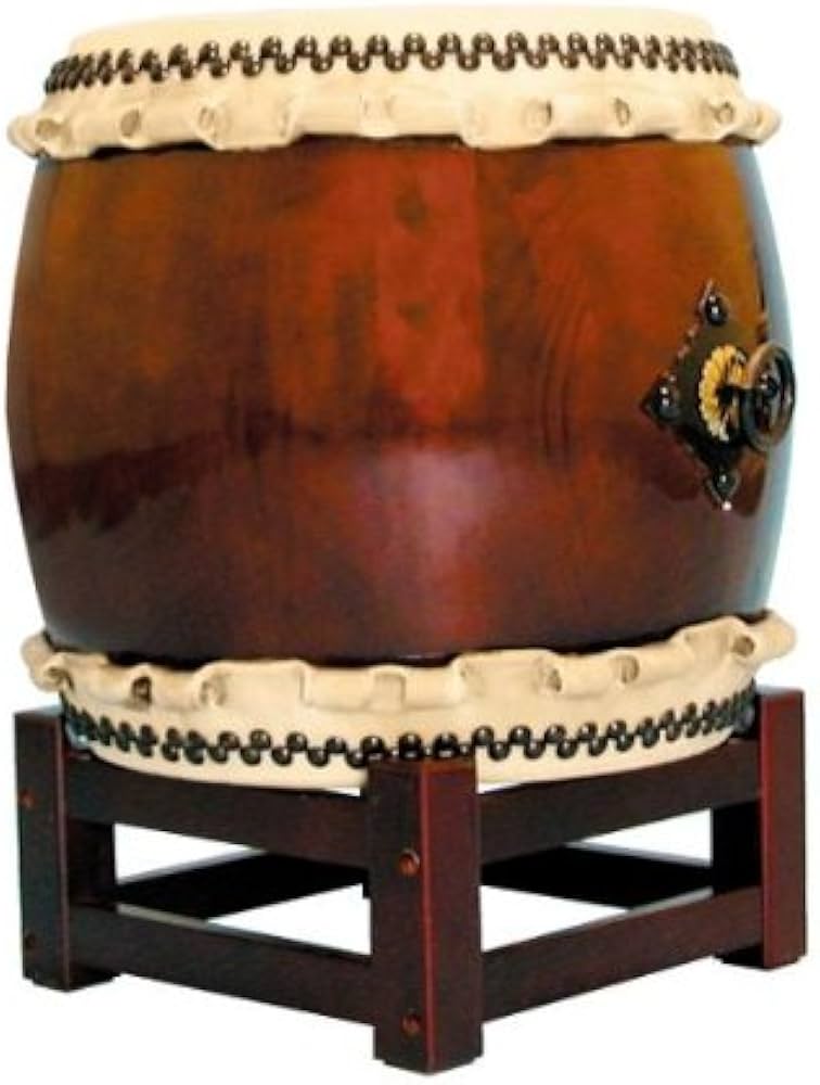 Amazon | 【和太鼓】長胴太鼓1.4尺(巻耳)四角台座セット | 太鼓 | 楽器