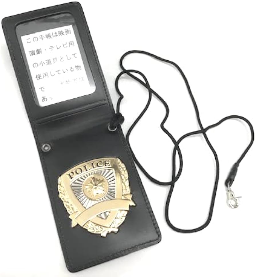 警察手帳レプリカパスケースヒモ本物