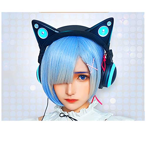 Amazon.co.jp: 国Brookstoneの猫耳イヤホン、ヘッド装着式の線制御の