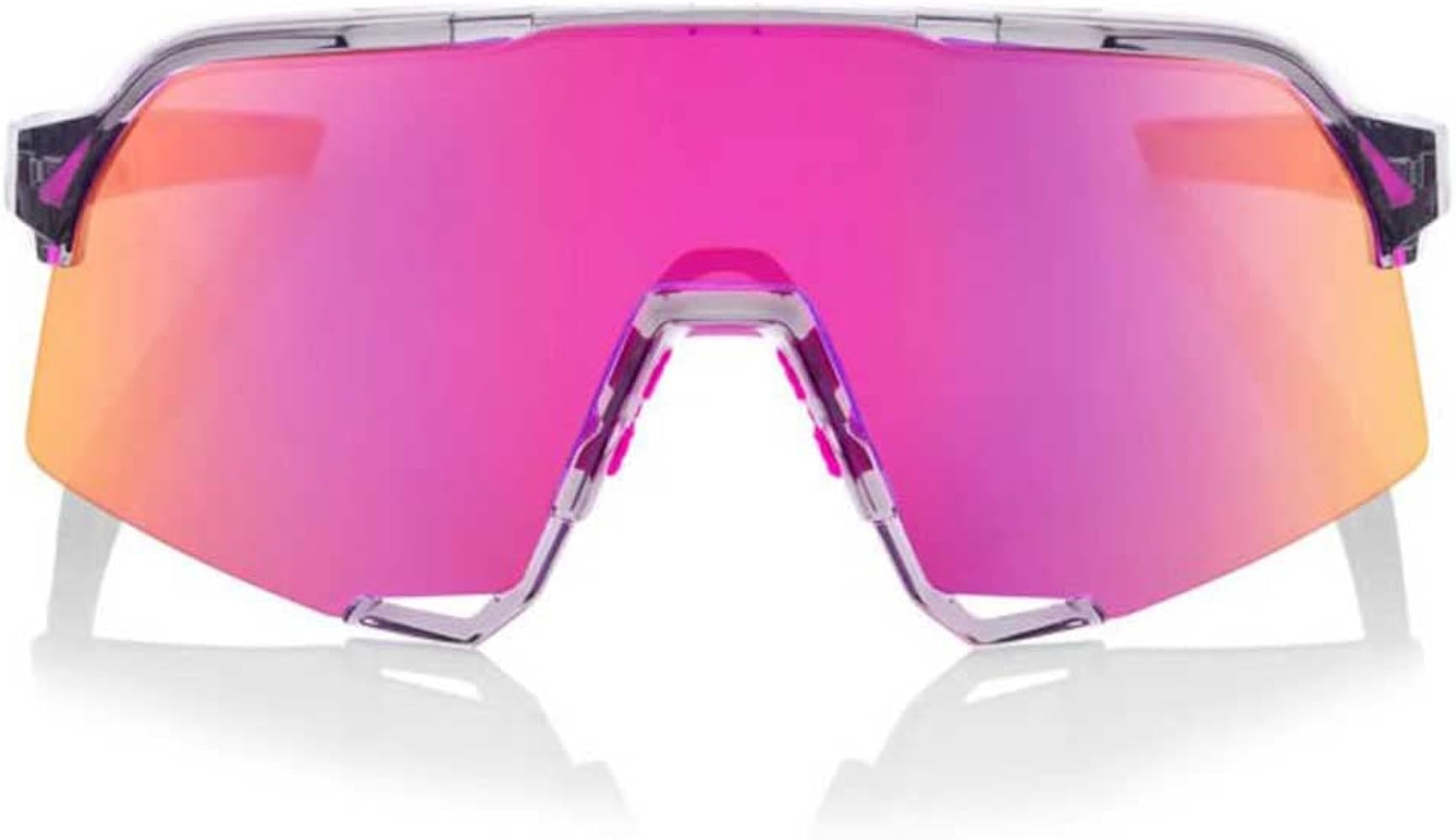 スポーツ用サングラス クリアフレーム ピンクレンズ 100% Amazon.co.jp
