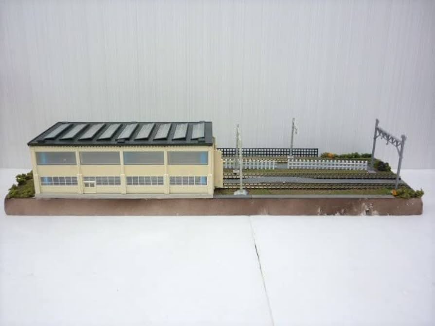 Amazon.co.jp: 鉄道模型 展示台 ジオラマ 機関庫 車両基地 車庫 N