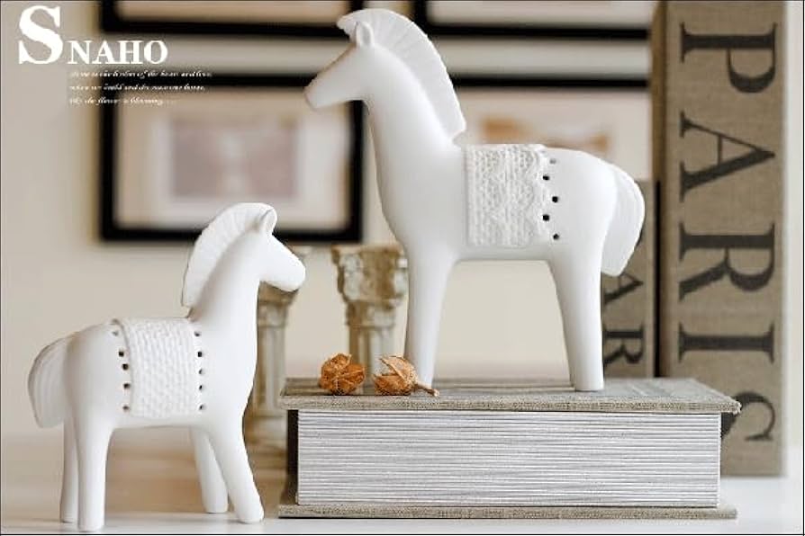 Amazon.co.jp: 干支 置物 馬 馬 置物 インテリアオブジェ 陶器 雑貨