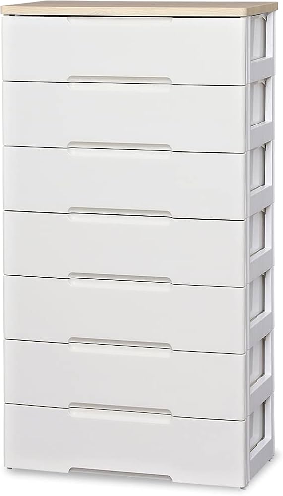 Amazon｜アイリスオーヤマ チェスト ラクラク引出し 木天板 7段 日本製