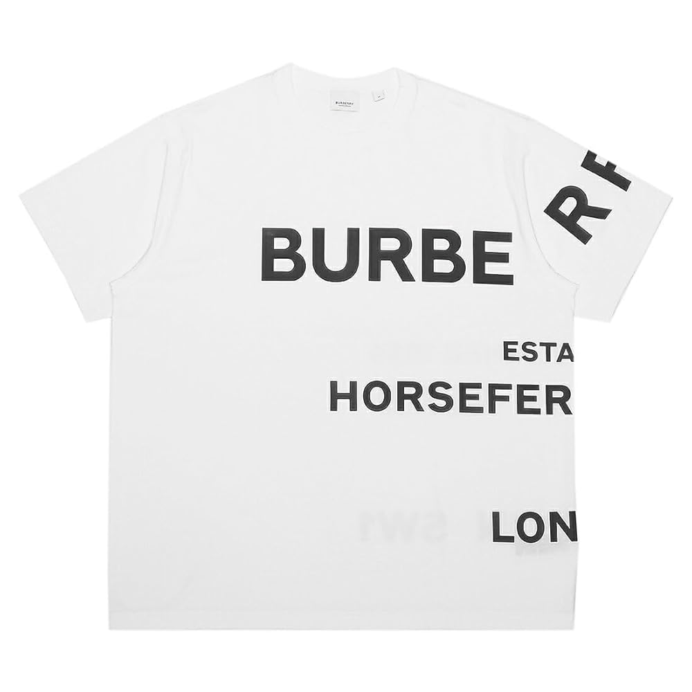 バーバリー 半袖Tシャツ ホースフェリープリント ホワイト S BURBERRY