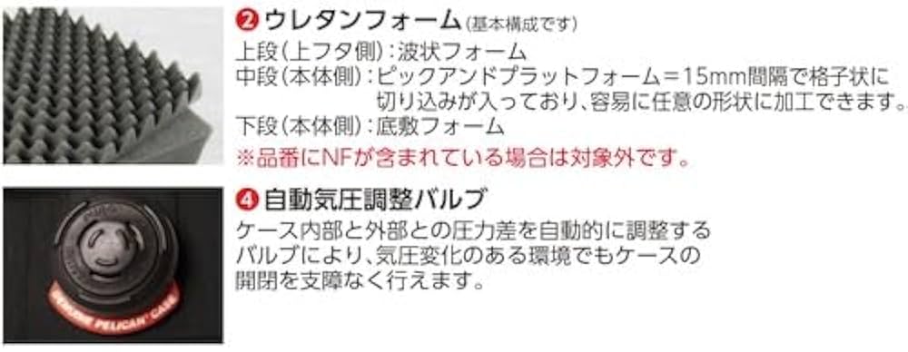 Amazon | PELICAN 1460 (フォームなし)黒 529×323×324 1460NFBK