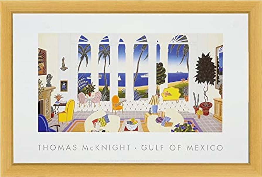 Amazon.co.jp: トーマスマックナイトの南国風 絵画 額入りポスター