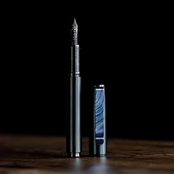 Amazon | BIG IDEA DESIGN 万年筆 EDC(チタンDLCブラック) | 万年筆