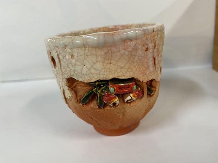 砥部焼 楽山焼 湯呑み 蟹 砥部焼楽山焼湯呑み蟹