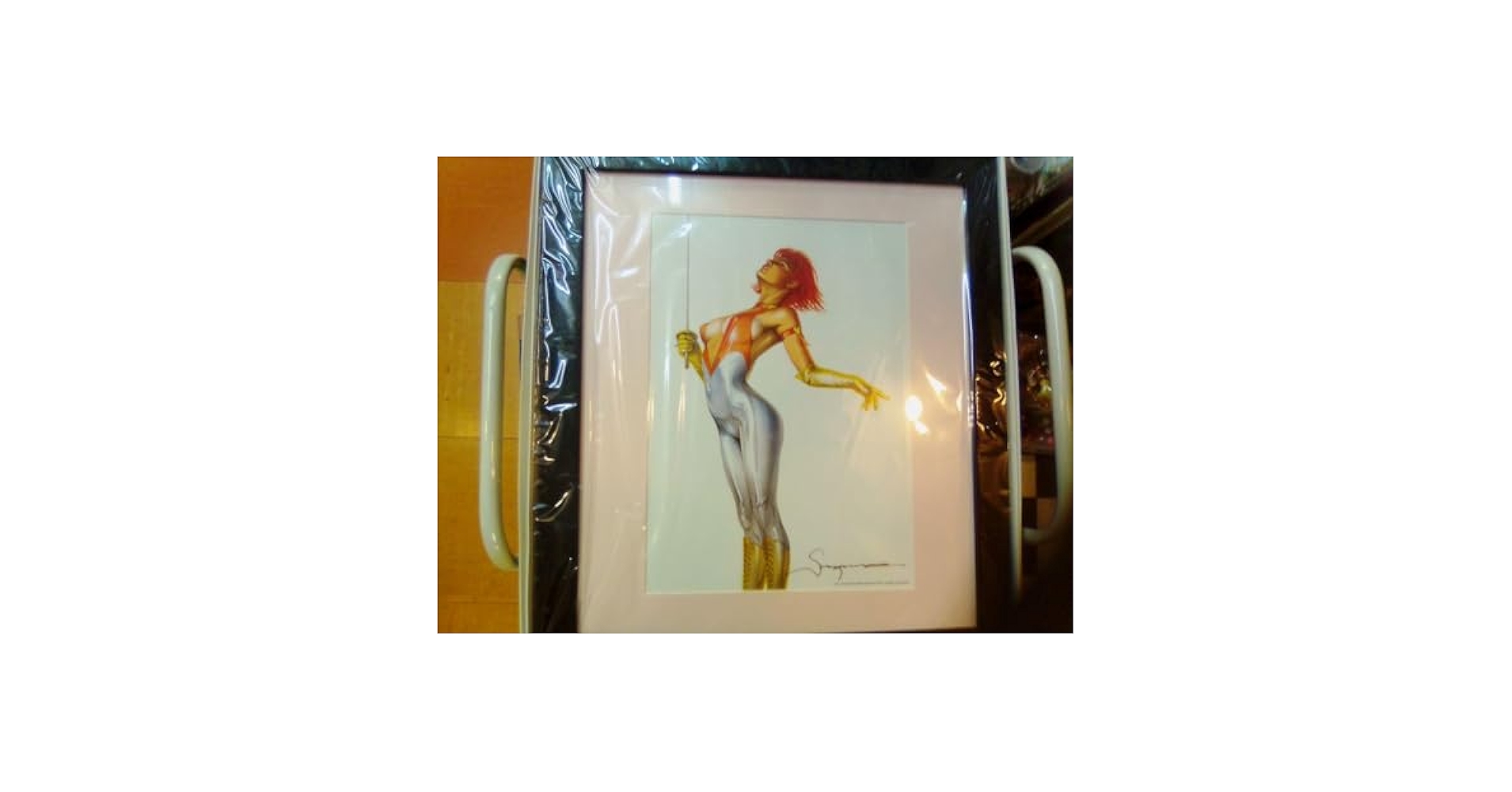 空山基キューティーハニーアートポスター作者直筆サイン入り額装