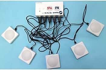 Amazon.co.jp: スーパー早押しピンポンブー赤ボタン 5人用 329453