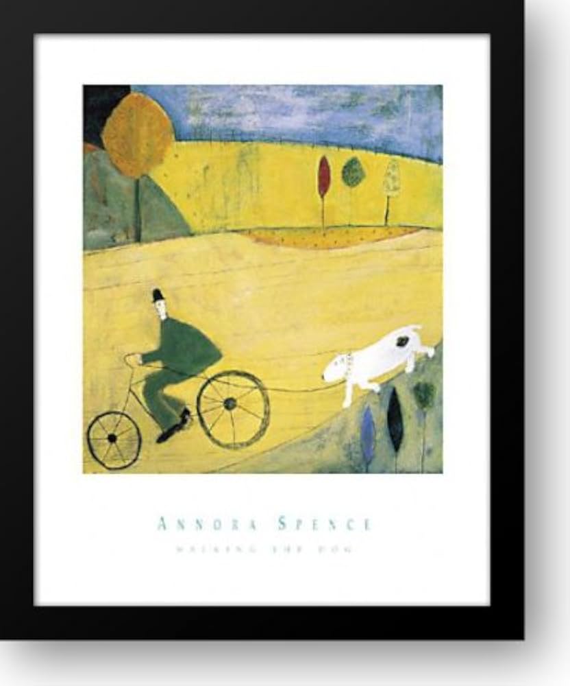 Amazon.com: Walking the Dog 20x24 Framed Art Print by Spence