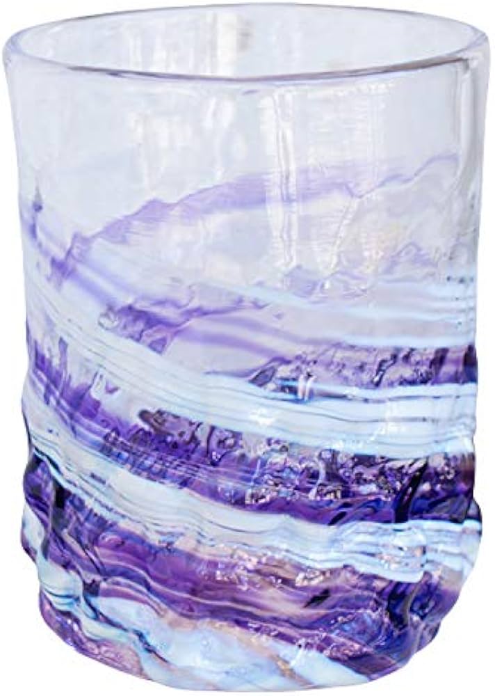 Amazon | 源河源吉 琉球ガラス 残波砡(ぎょく)ロック 大 (紫) | 源河源