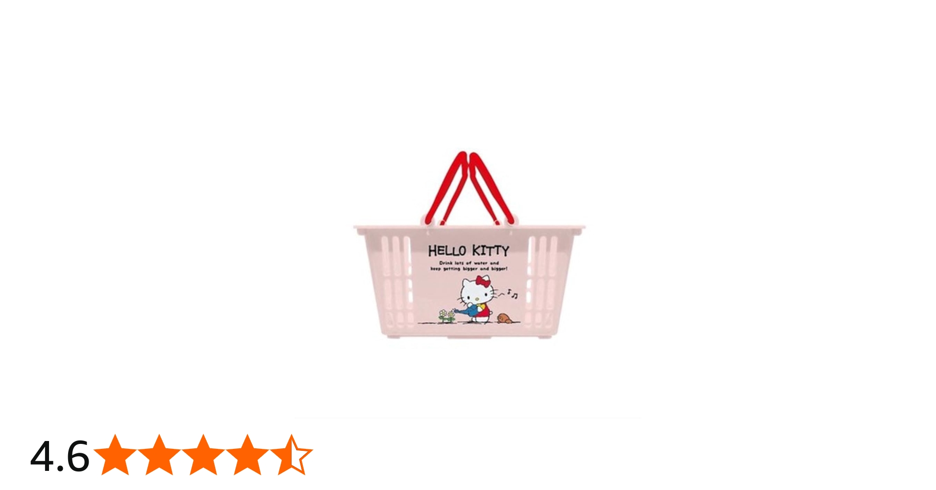 HELLO KITTY 小型キャンバスバスケット 赤 HELLO KITTY 小型キャンバス