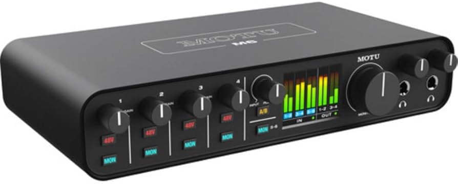 Amazon.com: MOTU M6 Desktop 6x4 USB-C Audio-MIDI Interface Bundle