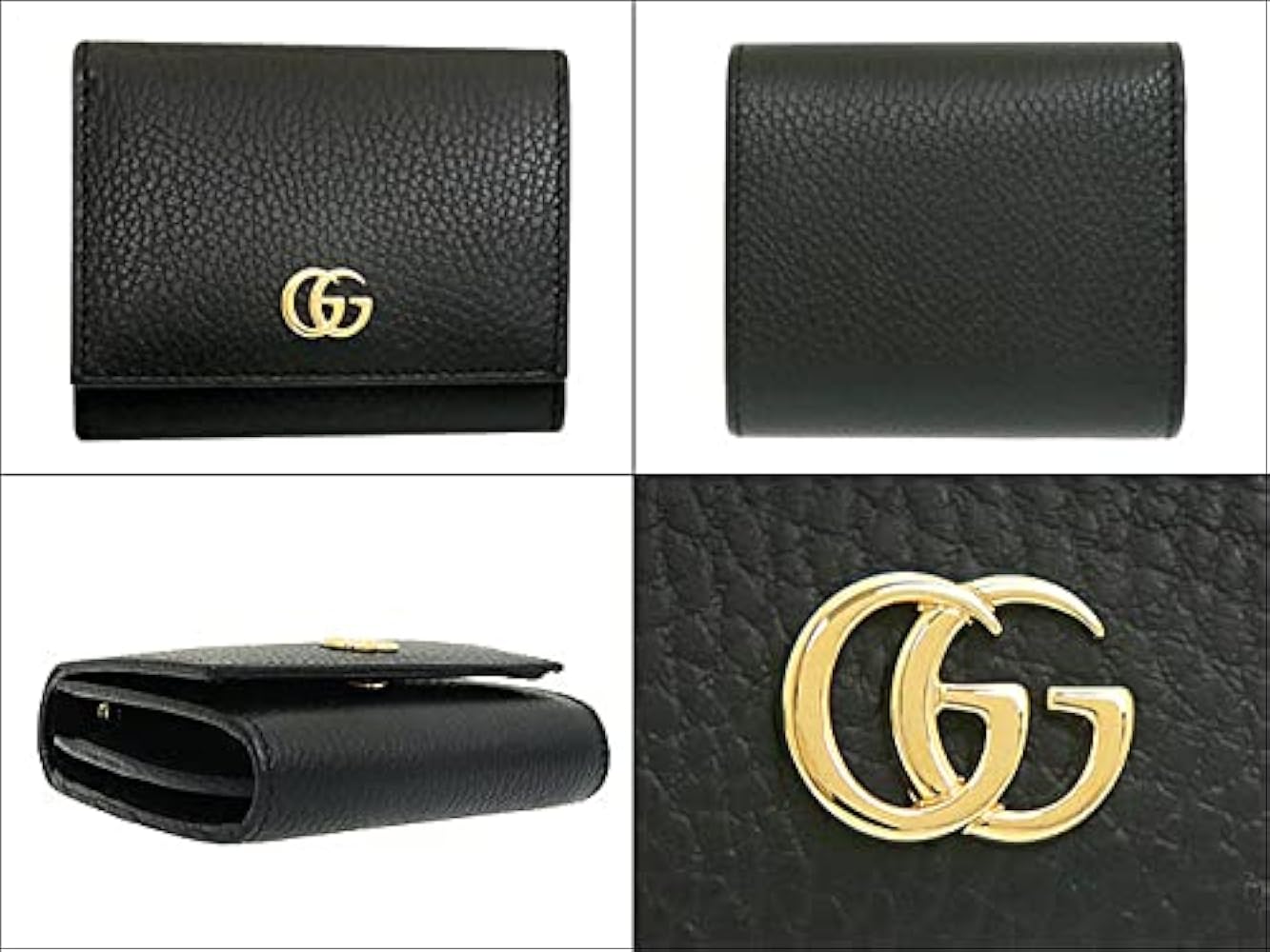 Amazon | [グッチ] 財布(二つ折り財布) 598587 CAO0G ブラック プチ GG