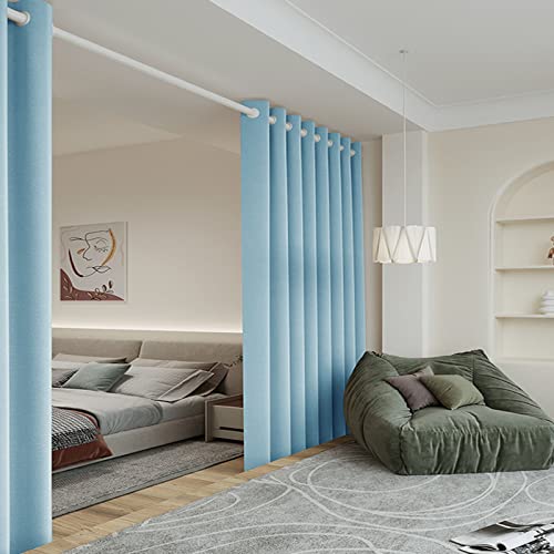 突っ張り＆伸縮式目隠しカーテン リングタイプ 部屋 仕切り