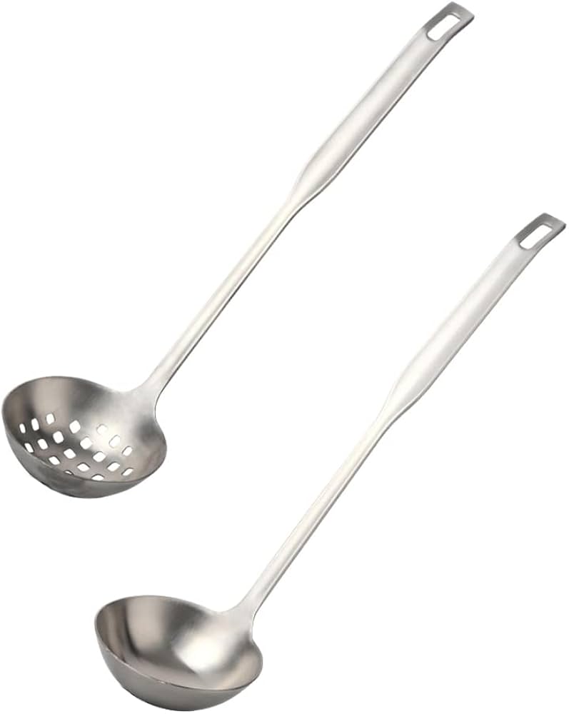 Amazon | おたま レードル 穴なし / 穴あきレードル 2本セット 18-8