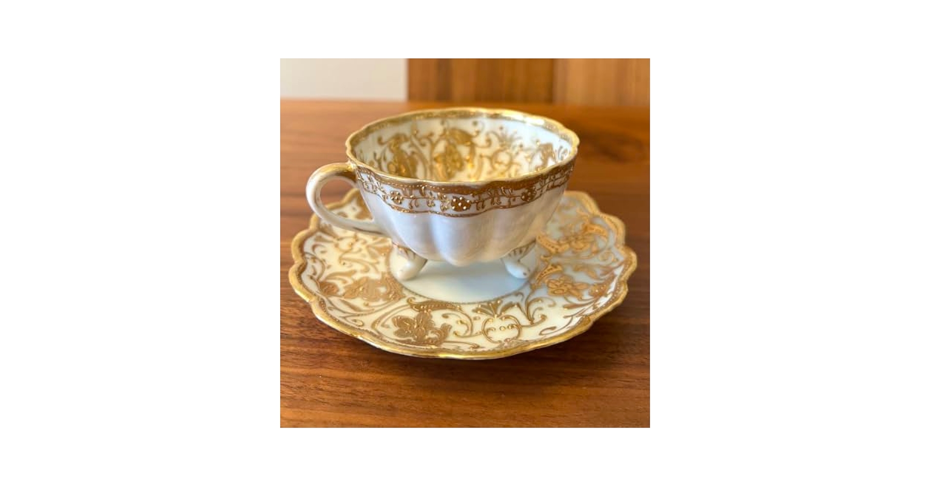 オールドノリタケ アールヌーボー様式 メイプルリーフ印 金盛上