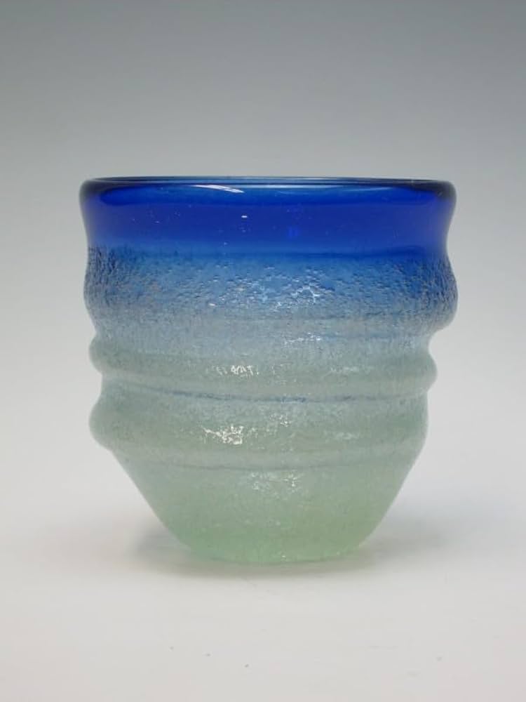 骨董 琉球ガラス 工芸ガラス 現代の名工 稲嶺盛吉 3色泡ガラス