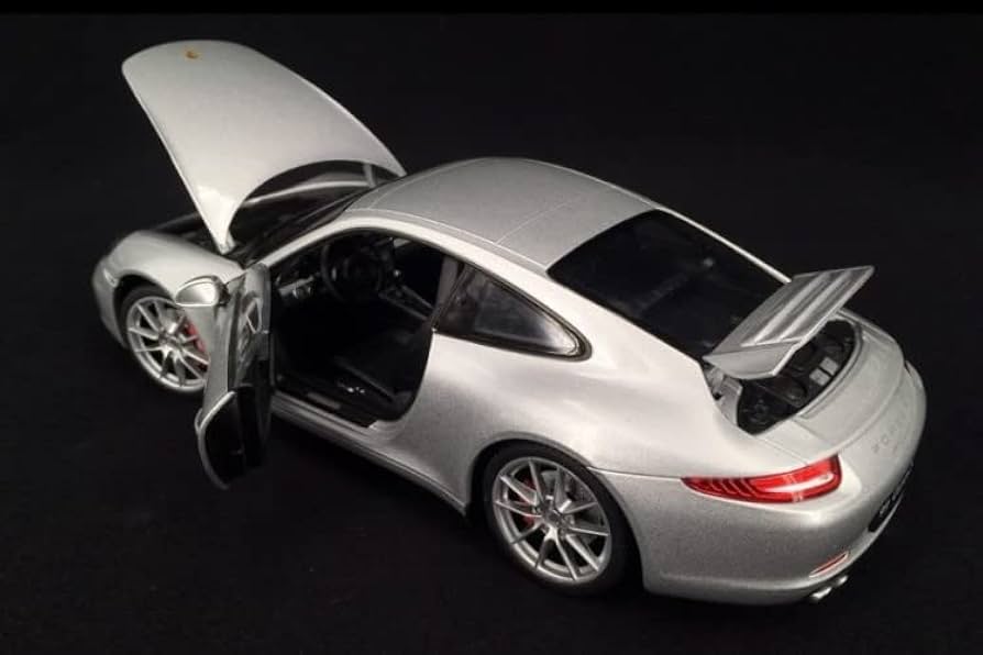 Amazon | WELLY 1/18 ミニカー 911 991 カレラ S シルバー 開閉