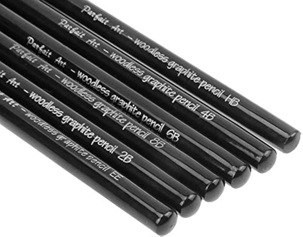 Amazon | デッサン 鉛筆 6本入り スケッチ 速写 絵画 鉛筆 黒 色鉛筆