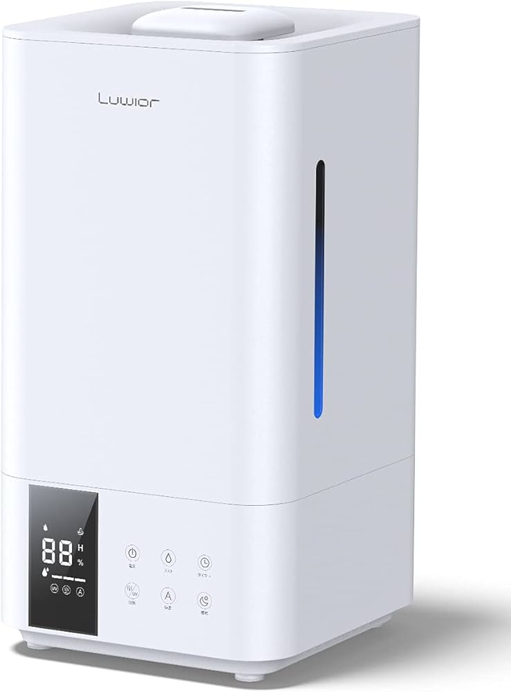 Amazon.co.jp: 加湿器 Luwior 加熱式 ハイブリッド 5L大容量 22畳 抗菌