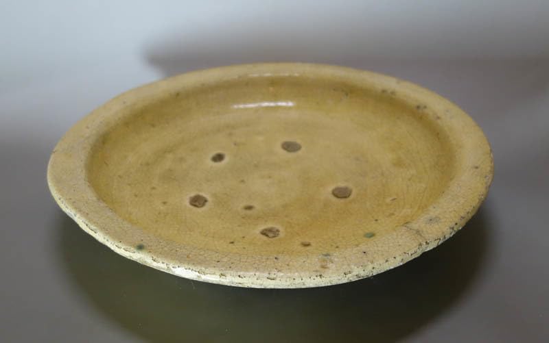 骨董瀬戸美濃灰釉蓋物