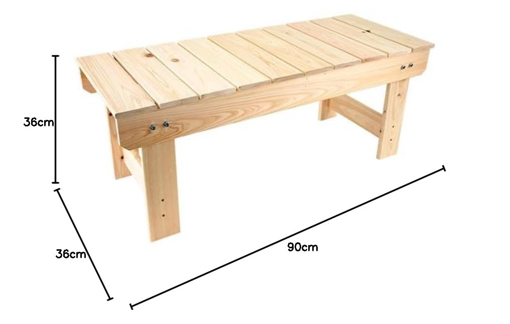 Amazon.co.jp: 国産 ひのき縁台 国内自社生産 約 高さ360 × 幅360 mm