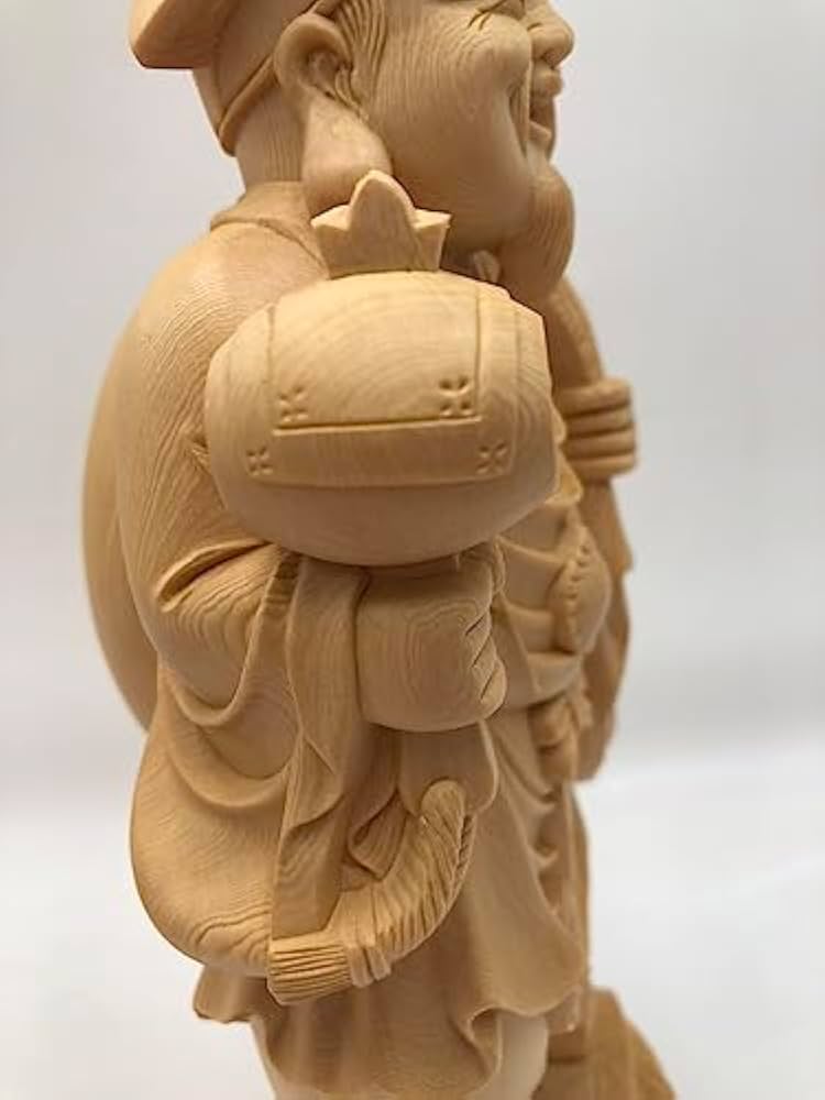 ウンフィア祠に祀られた 大黒様 恵比須様 祠 神棚 木彫刻 縁起物