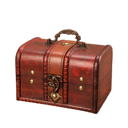アンティーク調 スーツケース トランク型 ロック機能付 トランク