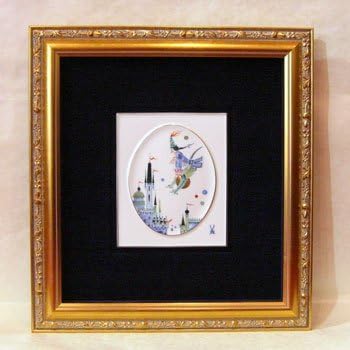陶板画 マイセン(Meissen)No128 ホラ吹き男爵(額付き）