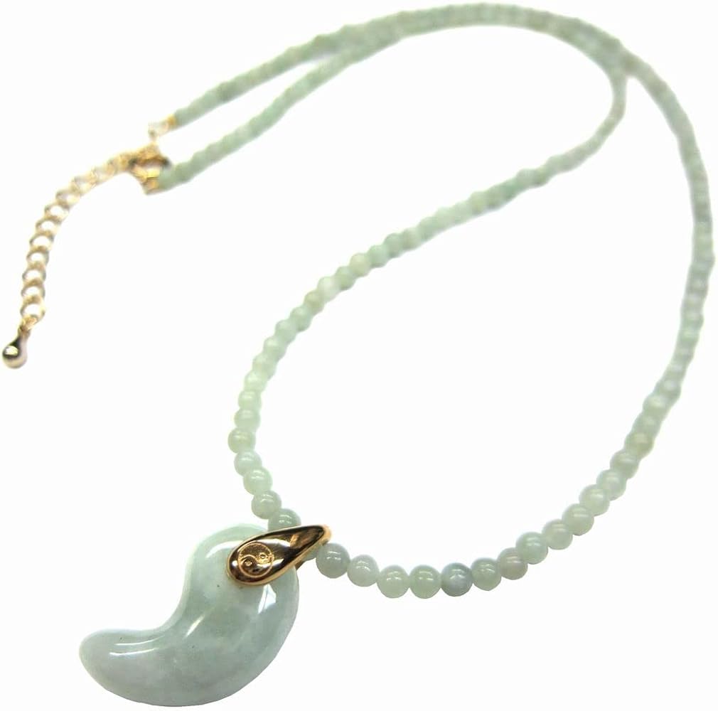 パラコード ネックレス No.A337 勾玉翡翠 ジェダイト パラコード