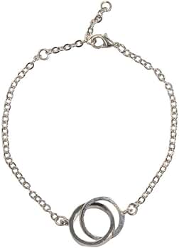 Amazon | テテ ブレスレット V 着用モチーフ ダブルリング シルバー