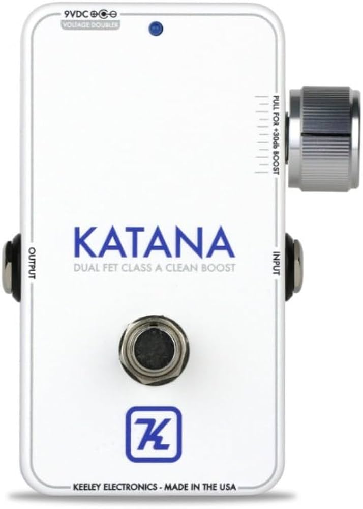 Amazon.com: Keeley Katana Clean Boost Pedal - Throwback White