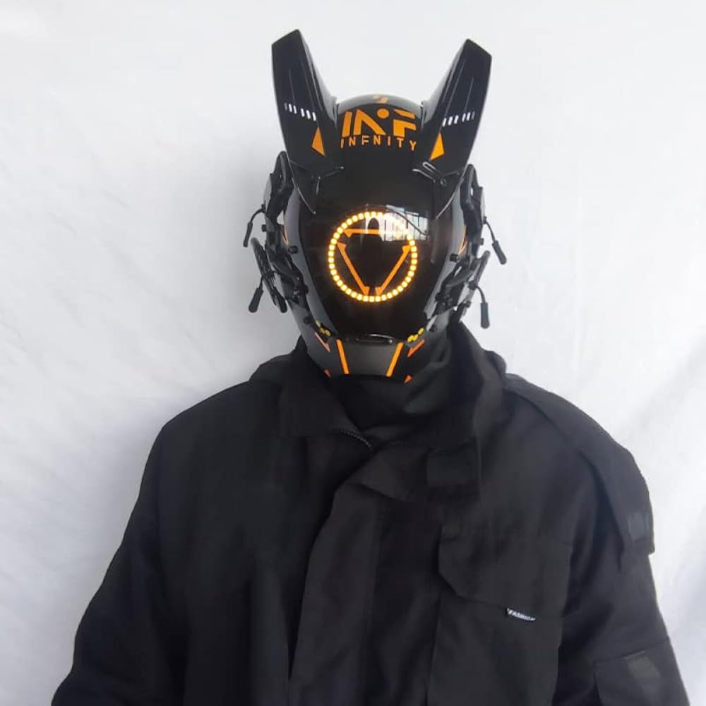 Amazon.co.jp: [GUAAJA] サイバーパンクマスク コスプレ仮面 未来的