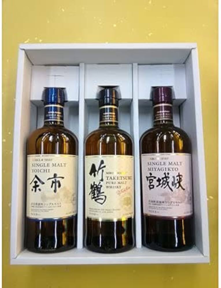 Amazon.co.jp: ウイスキーギフトセット 余市・竹鶴・宮城峡 シングル