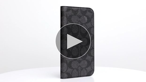 Amazon.com: Coach Signature Canvas Wallet Folio iPhone 16 Pro Case