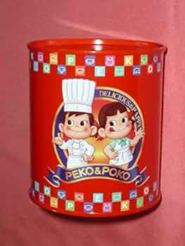 Amazon.co.jp: レトロ 不二家キャラクター ペコちゃん＆ポコちゃん 缶