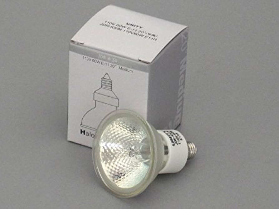 Amazon | ユニティ ハロゲン電球 JDR110V60W 径50mm E11 中角 ダイクロ